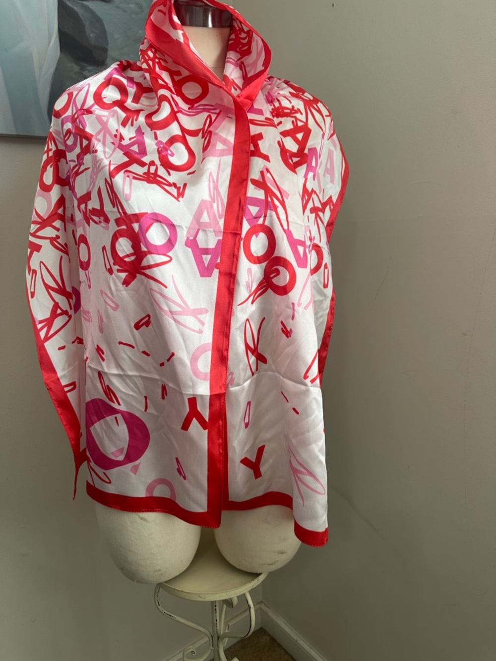 Toyota racing pink ribbon, breast cancer, scarf